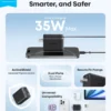 Cargador retractil Anker Nano 35W dual USB-C cable integrado InstaCord El Salvador Mosqueteros Store