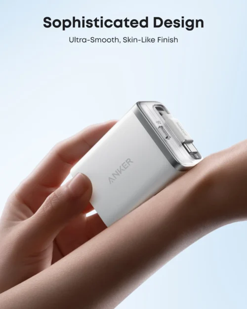 Cargador retractil Anker Nano 35W dual USB-C cable integrado InstaCord El Salvador Mosqueteros Store