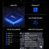 61DcRiY74+L._AC_SL1500_ Compatibility infographic listing supported components: Intel CPU, Windows 11, low-profile bracket, PCIe slots, and USB 9-pin connector.