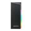 ADATA USB flash drive, tall black rectangular with a colorful edge, brand visible at the bottom.