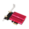 WE4000-L4_83a903f2-f179-4a55-b20b-e01d56554233 Red finned heatsink NVMe SSD on a PCIe adapter with mounting bracket (Cudy)