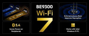 Adaptador PCI Express WiFi Bluetooth con antenas magnéticas