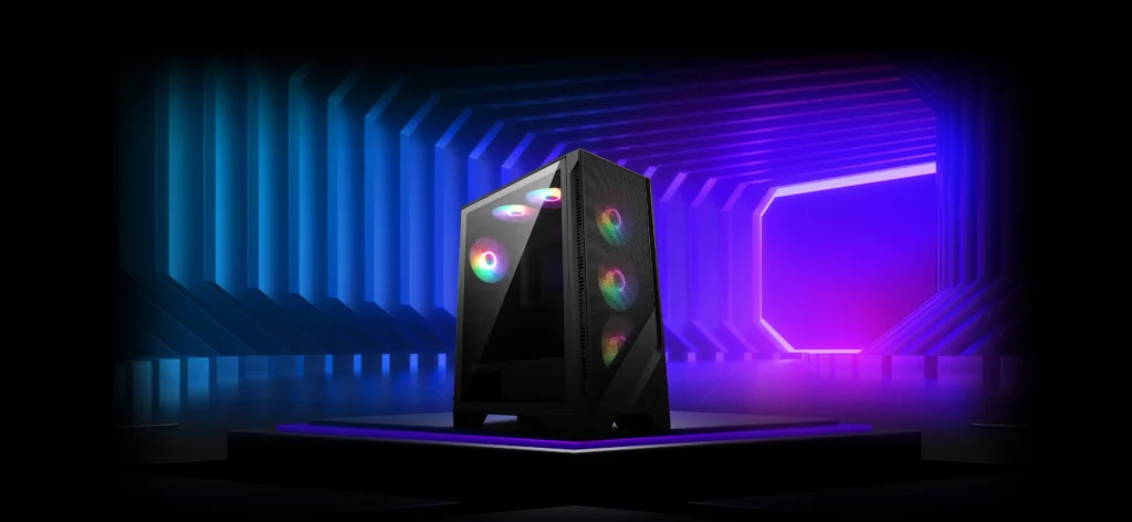 Gabinetes de pc msi mag forge 120a airflow de torre media con vidrio templado en Mosqueteros Store El Salvador