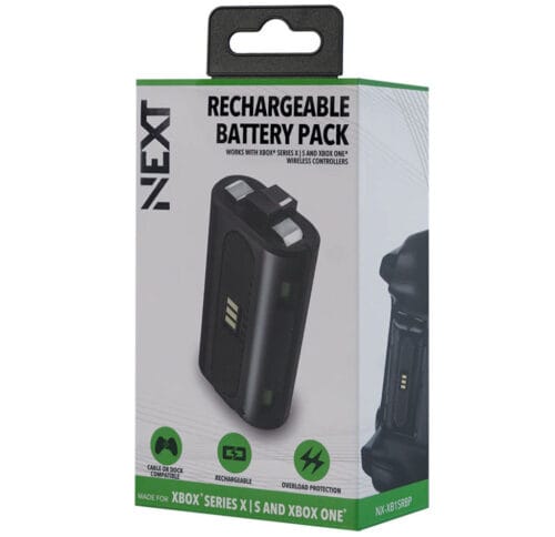 bateria-cargador-de-control-xbox-one-next Batería recargable NEXT de 1200mAh como cargador de control xbox one y Series X en Mosqueteros Store.