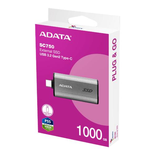 Disco duro ssd externo ADATA SC750 1TB portatil tipo c retractil ssd 1tb El Salvador Mosqueteros Store