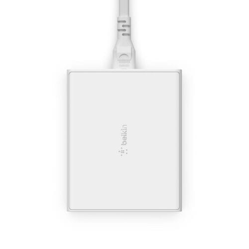 3ba725547242401b_WCH010_Belkin+1_MPW253_4-PortUsbCGaNWallCharger108W_Top_Cable_Web Belkin - BoostCharge Pro 108W GaN – Cargador de 4 Puertos USB-C/USB-A