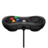 6fc319862a3ce1af2dd74dd07f80d6ebba42b2de.jpg Control 8BitDo M30 negro junto a su cable USB