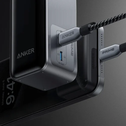 Anker - Prime Power Bank 9600mAh 65W Fusion con Cargador de Pared