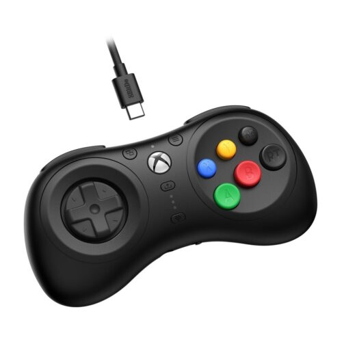 8BitDo M30 Wired negro visto de frente