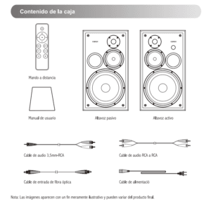 Conexiones óptica, coaxial y de línea del Edifier R2850DB