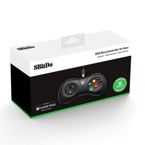 befd569a5b815861dd2f2dc06af355b3fb693094.jpg 8BitDo M30 Wired negro visto de frente