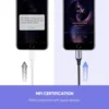 ADAPTADOR AUDIO LIGHTNING A 3,5MM TRENZADO US211 U UGREEN A66752