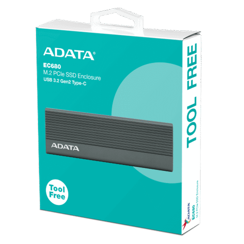 ADATA - Gabinete EC680 para SSD M.2 NVMe con USB-C ADATA ENC0022