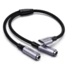 CABLE AUDIO USB-C A 3.5MM DOBLE 25CM PLATEADO AV14 CABLE AUDIO USB-C A 3.5MM DOBLE 25CM PLATEADO AV14 UGREEN A66805