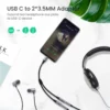 CABLE AUDIO USB-C A 3.5MM DOBLE 25CM PLATEADO AV14 CABLE AUDIO USB-C A 3.5MM DOBLE 25CM PLATEADO AV14 UGREEN A66805