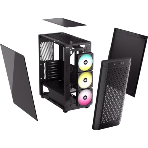 Corsair - Case 480T RGB Airflow Negro con Vidrio Templado Corsair - Case 480T RGB Airflow Negro con Vidrio Templado Corsair CC-9011272-W