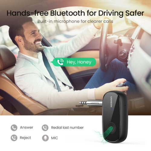 UGREEN - Receptor Bluetooth CM279 5.0 AUX 3.5 mm con aptX – 70304 UGREEN - Receptor Bluetooth CM279 5.0 AUX 3.5 mm con aptX – 70304 UGREEN A70501